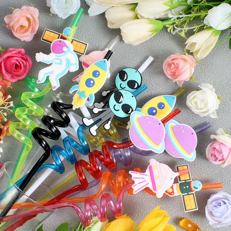 Reusable Straw - Paquete de 12 pajitas con temática