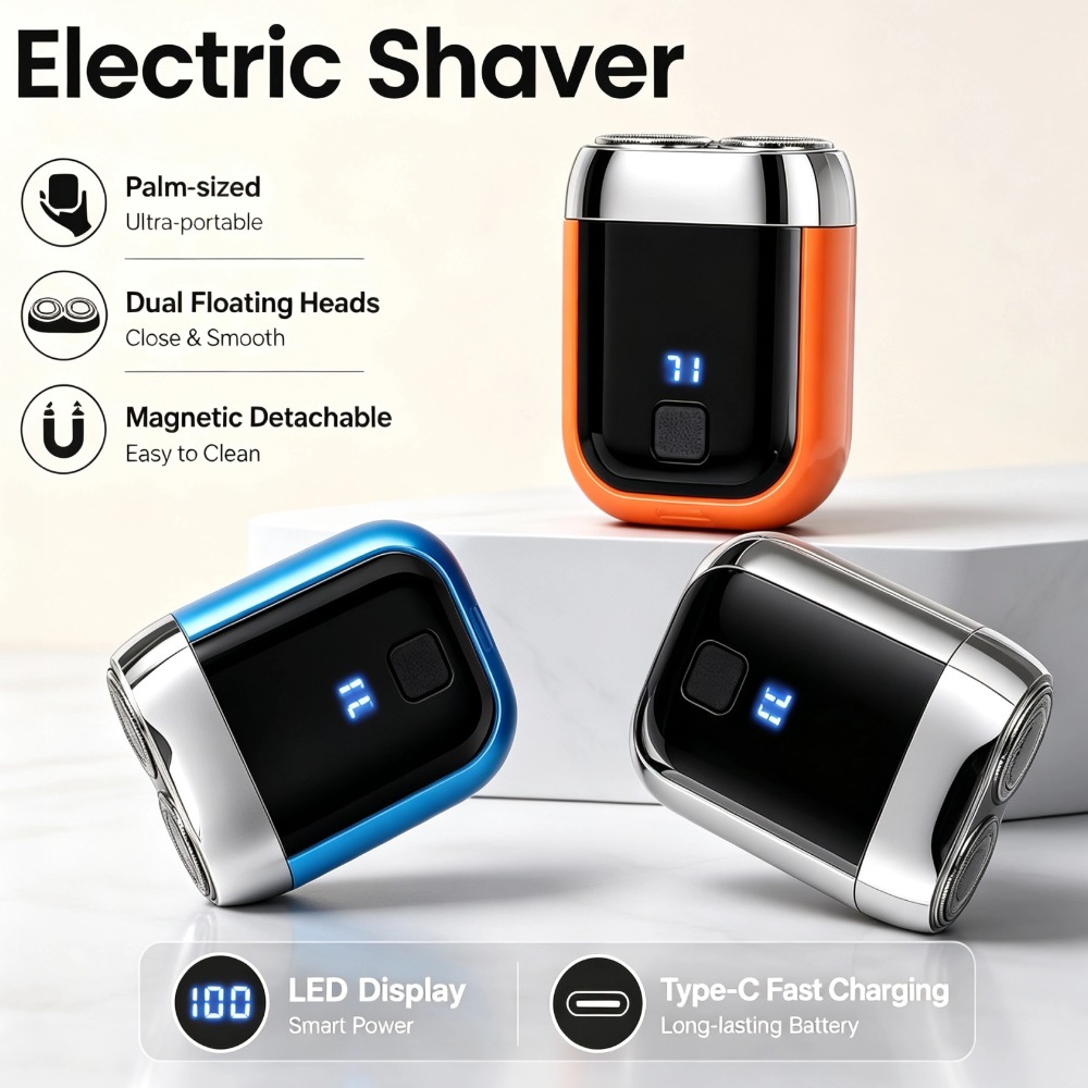 Safety Razor Handle - Afeitadora eléctrica portátil, mini afeitadora de