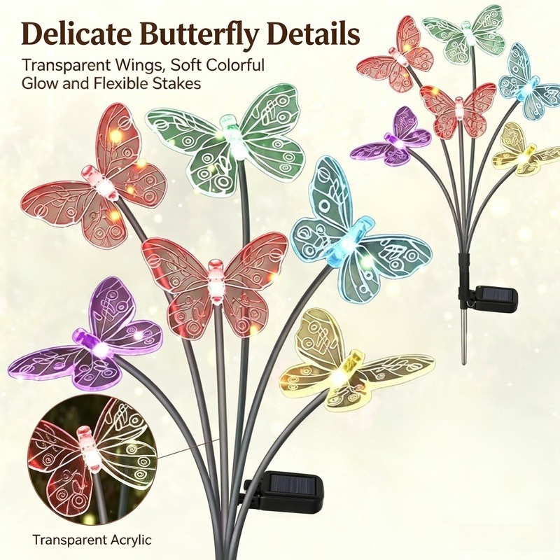 Solar Garden Light - Luces de Mariposa con Energía Solar,