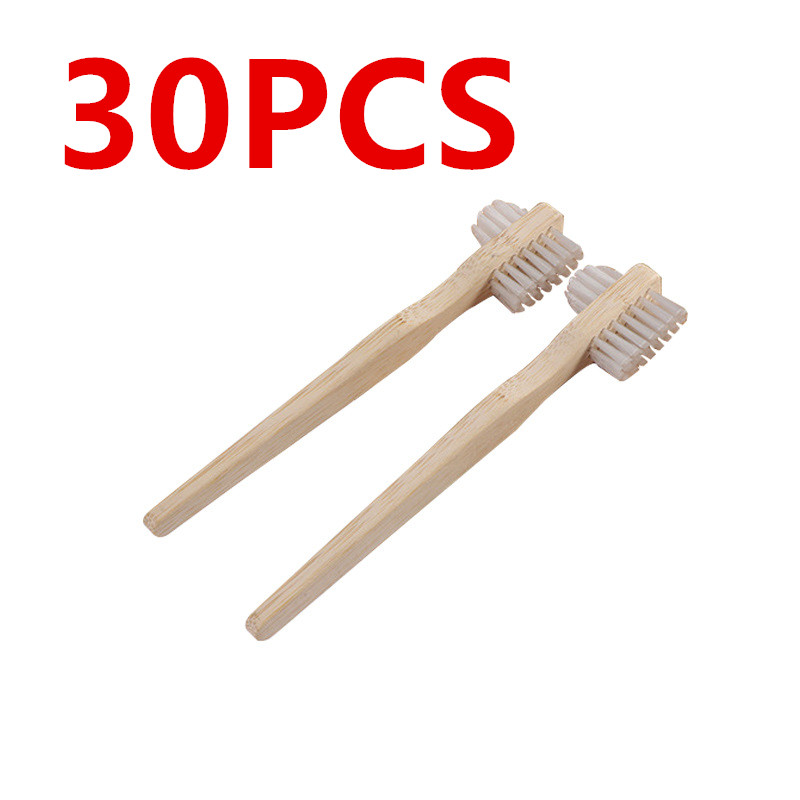Bamboo Toothbrush - 30 unidades de cepillos para dentaduras