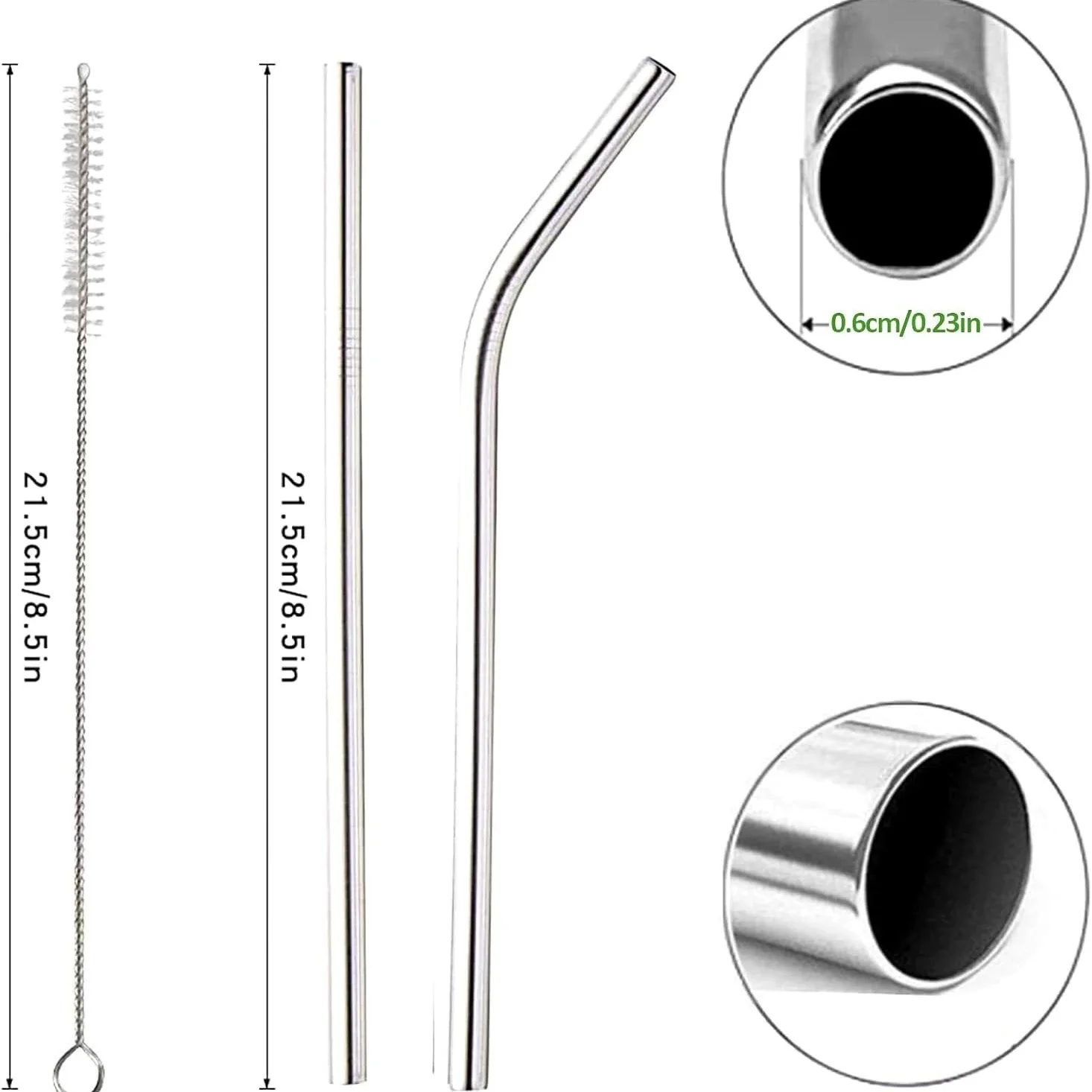 100 Uds pajita de acero inoxid - Reusable Straw reseña y precio