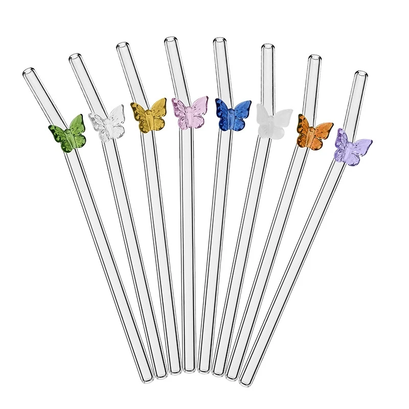 Pajitas de cristal con lazo re - Reusable Straw reseña y precio
