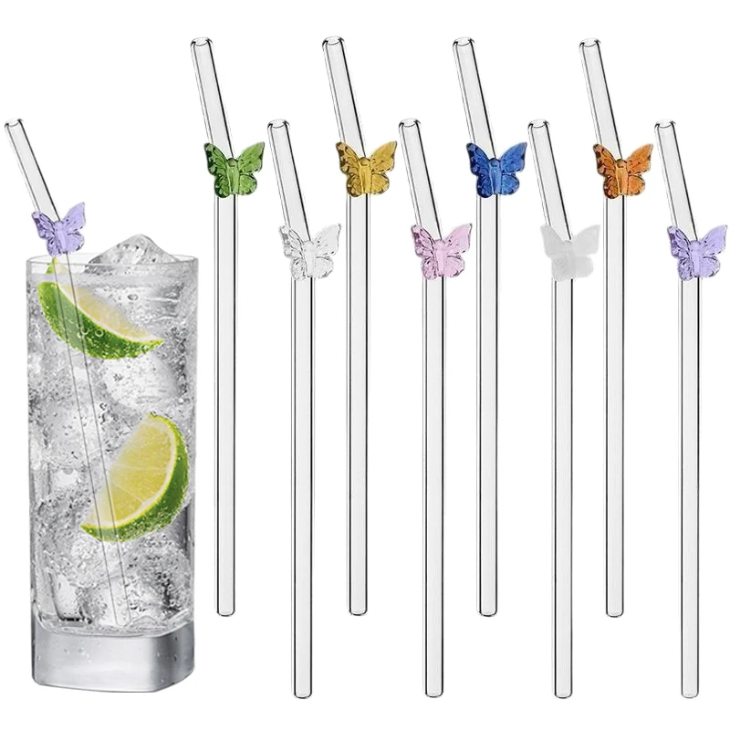 Pajitas de cristal con lazo re - Reusable Straw reseña y precio