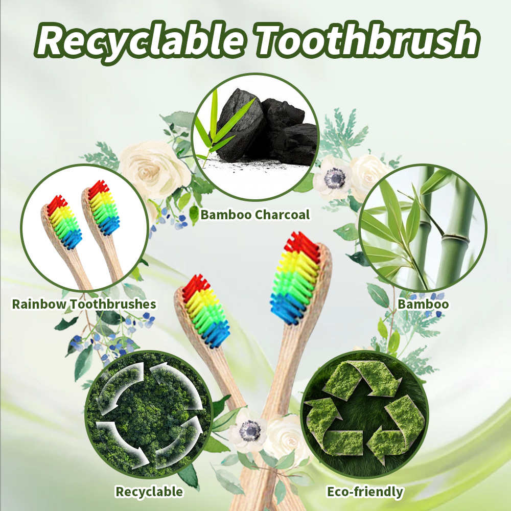 Paquete de 10 cepillos de dien - Bamboo Toothbrush reseña y precio
