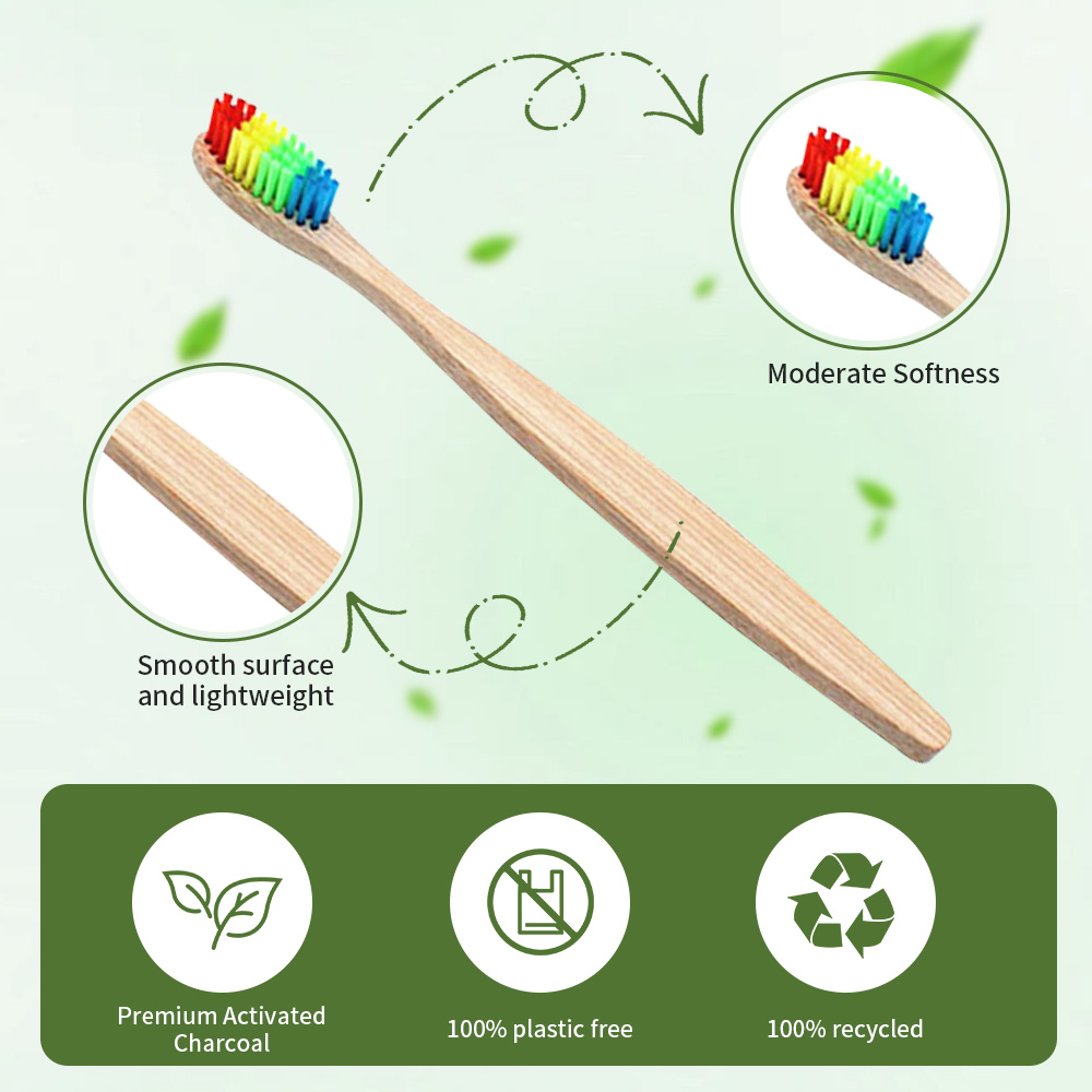 Paquete de 10 cepillos de dien - Bamboo Toothbrush reseña y precio