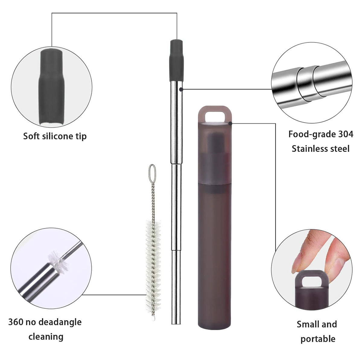 Pajitas Reutilizables Plegable - Reusable Straw reseña y precio
