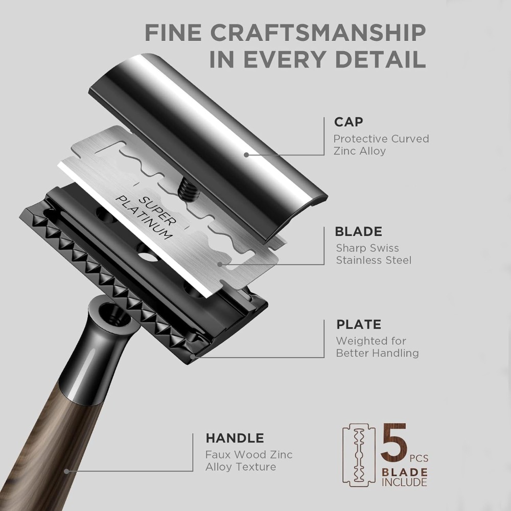 Maquinilla de Afeitar de Doble - Safety Razor Handle reseña y precio