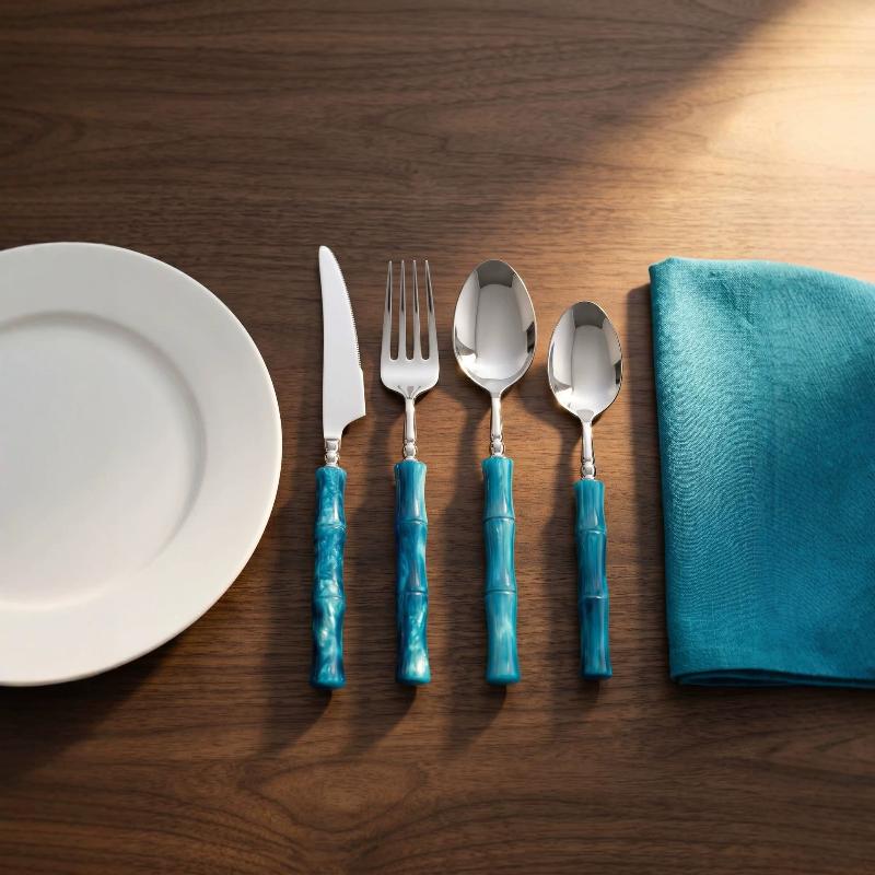 Cubertería de acrílico con man - Bamboo Cutlery reseña y precio